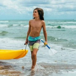 Pelican Sport Combo - 2 Solo Kids Kayaks With Paddles - Yellow/Blue -Pelican Sport Shop Combo Solo Jaune Bleu Poignee LS2